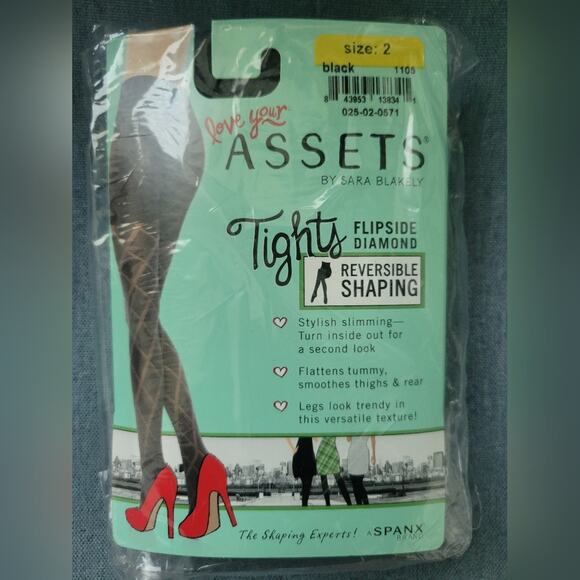 SPANX Love Your Assets Reversible Shaping Tights Flipside Diamond Size 2 or 4 - Picture 3 of 9